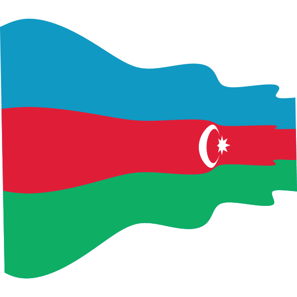 Azerbaijan Flag Background PNG Image