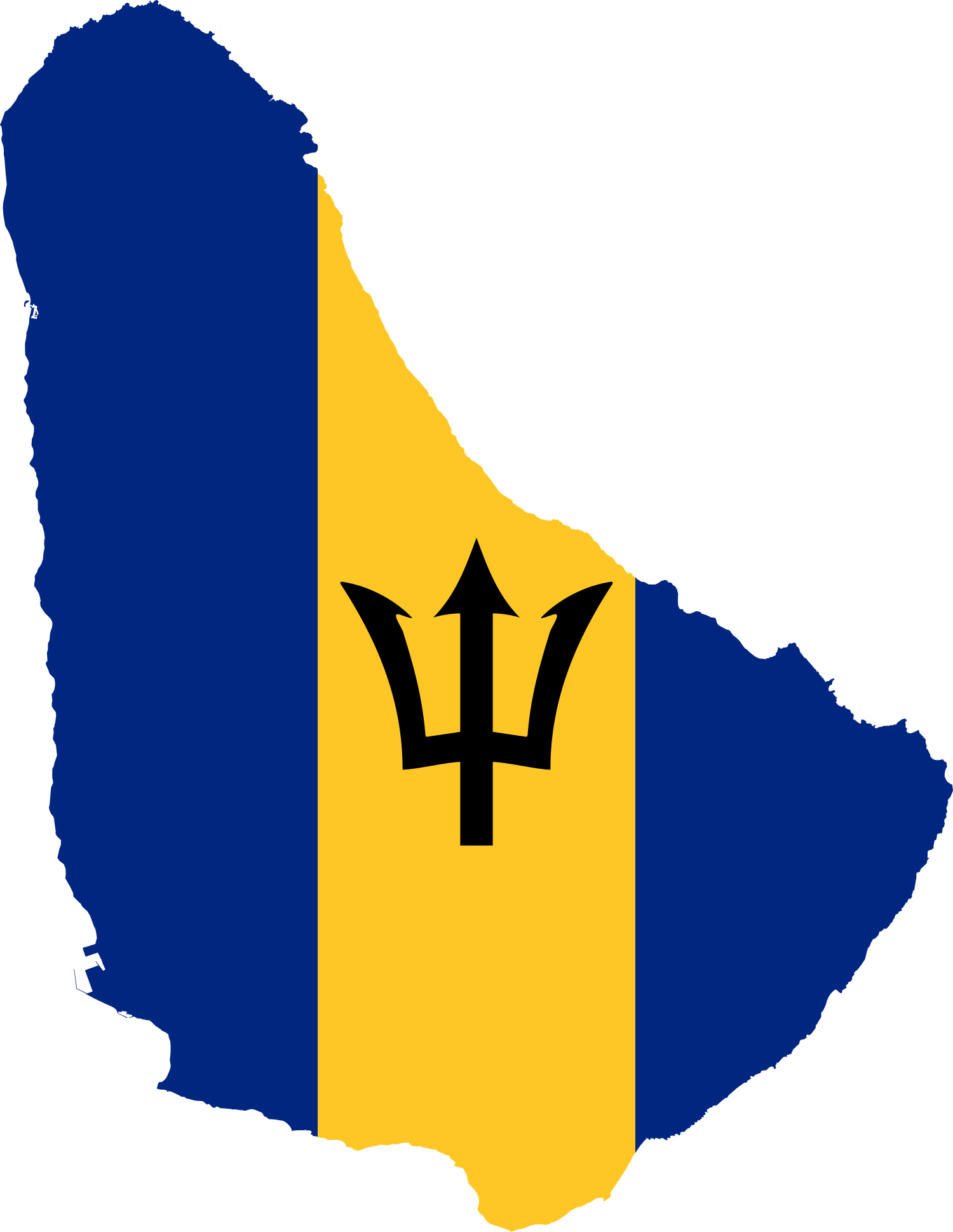 Barbados Flag Background PNG Image