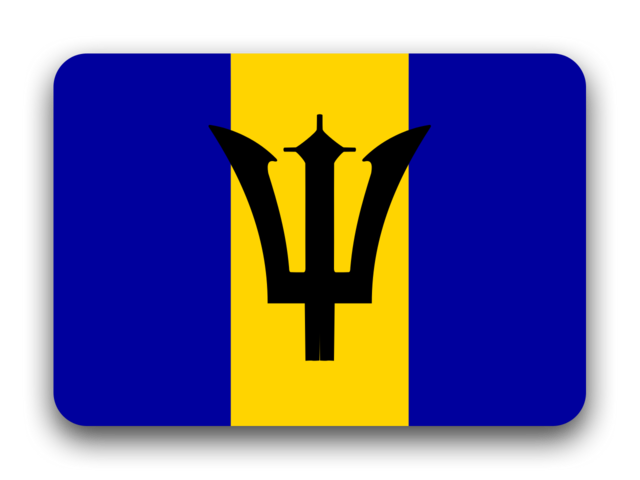 Barbados Flag Background PNG