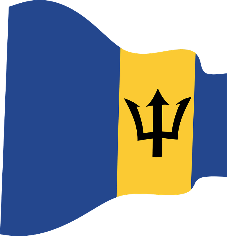Barbados Flag Transparent Images