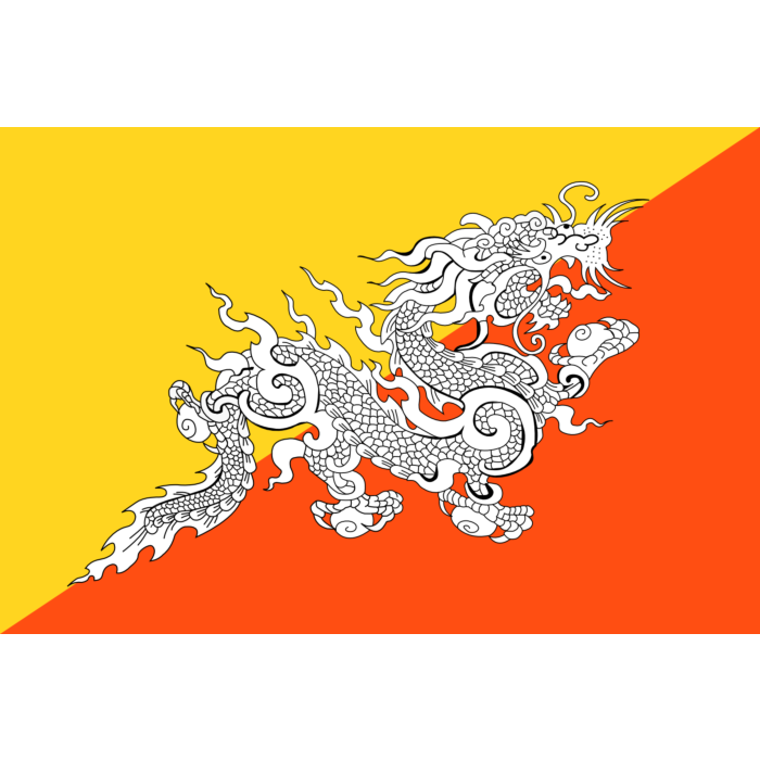 Bhutan Flag PNG Pic Background