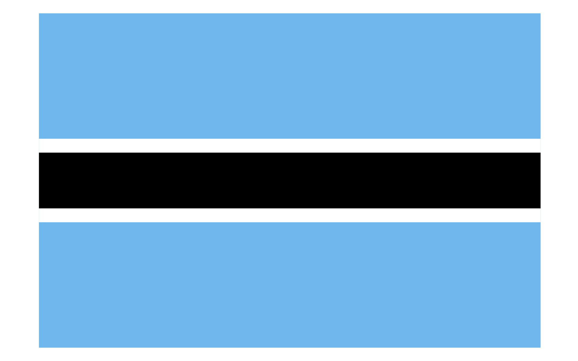 Botswana Flag Transparent Image