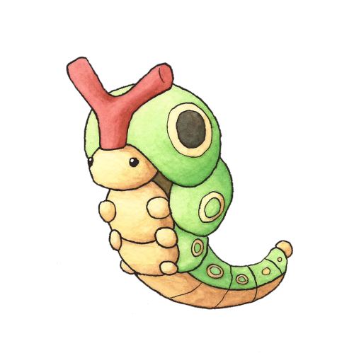 Caterpie Pokemon PNG Background Clip Art