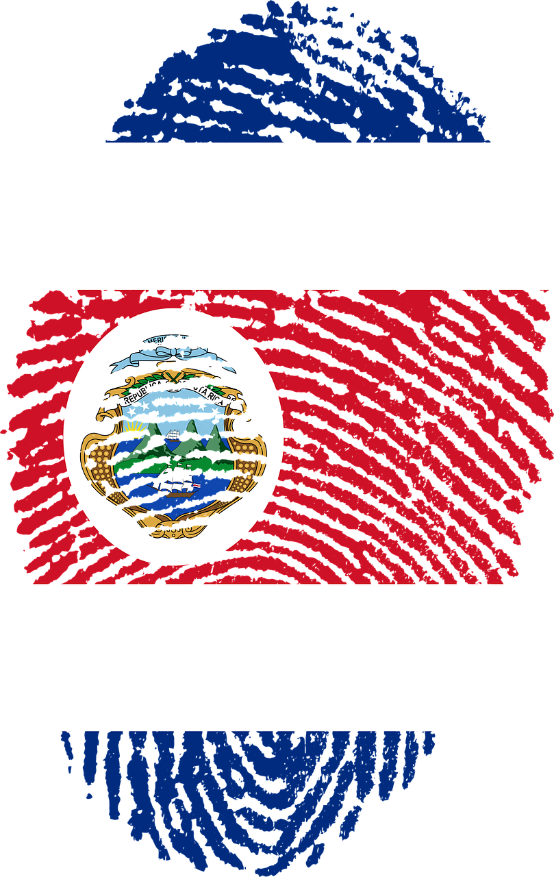 Costa Rica Flag Background PNG