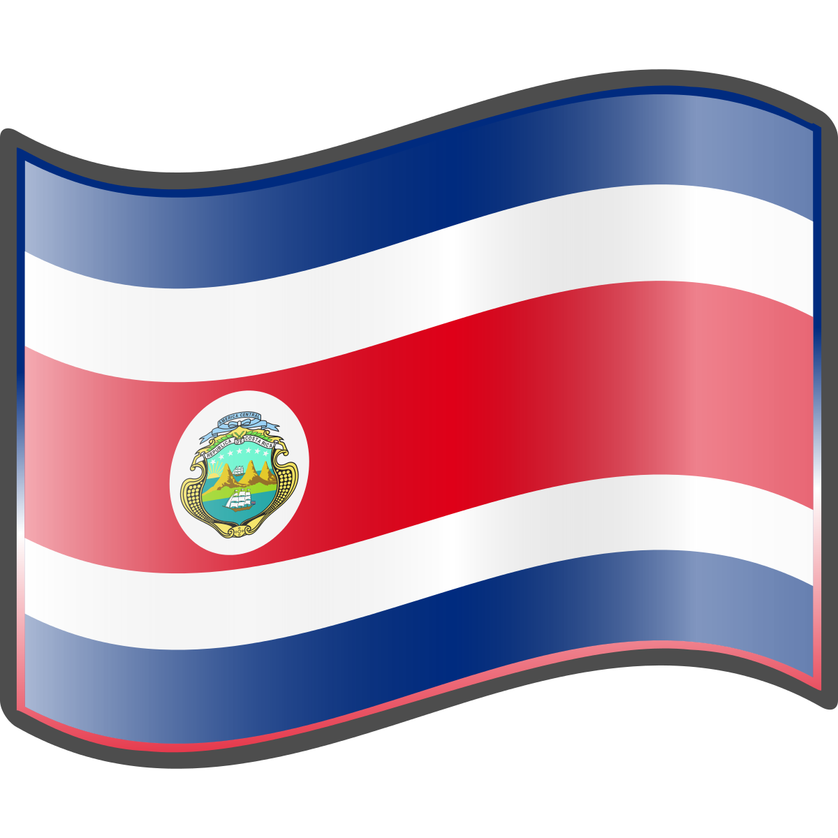 Costa Rica Flag PNG Clipart Background