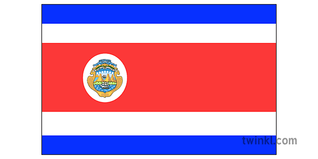 Costa Rica Flag PNG Pic Background