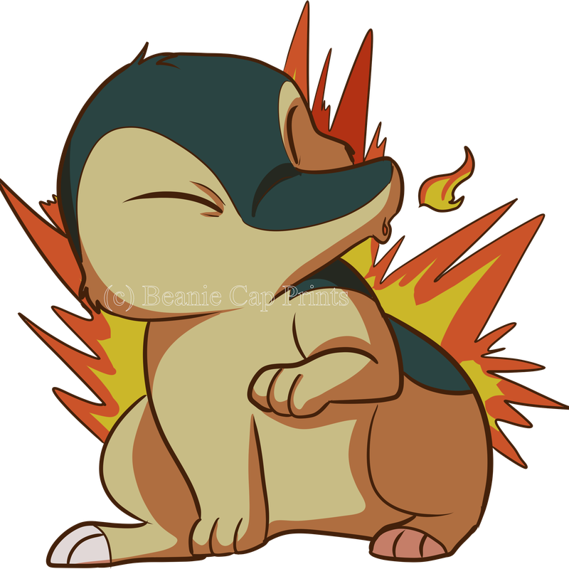 Cyndaquil Pokemon Background PNG Image