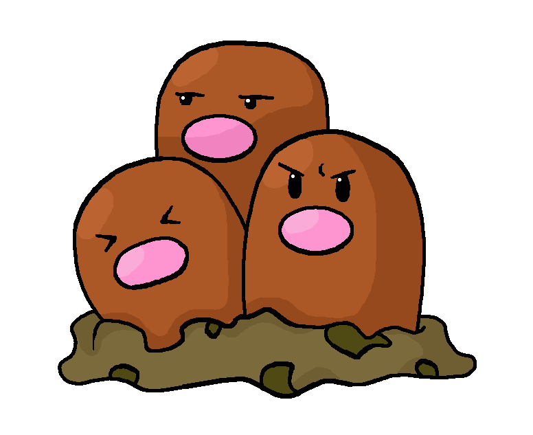 Dugtrio Pokemon PNG Pic Background