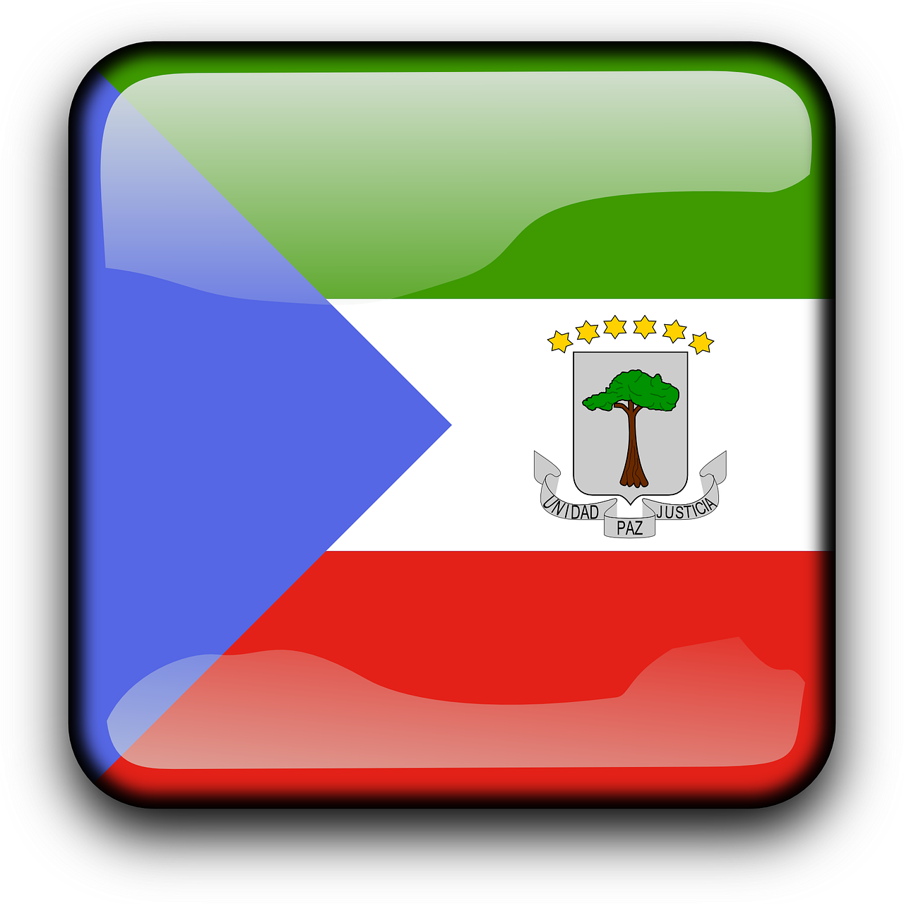 Equatorial Guinea Flag Transparent Background