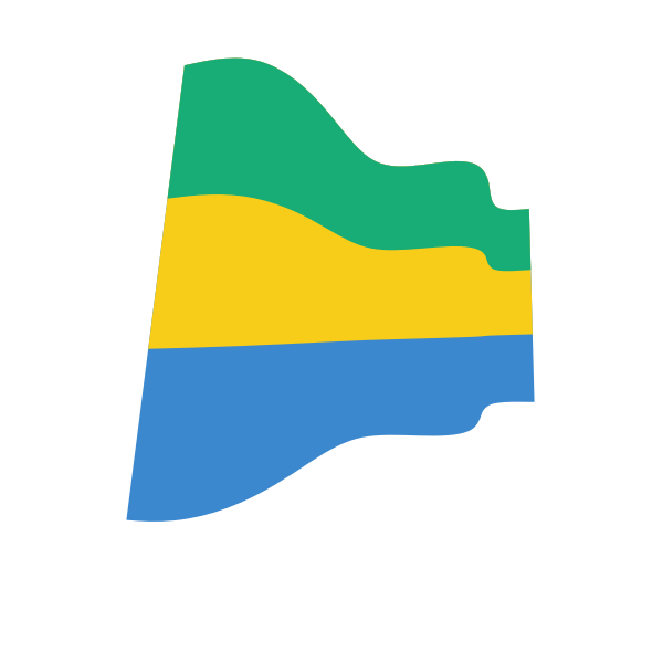 Gabon Flag Background PNG Image