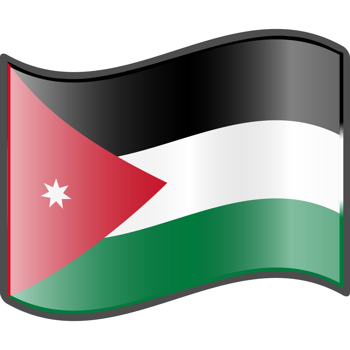 Jordan Flag Background PNG Image