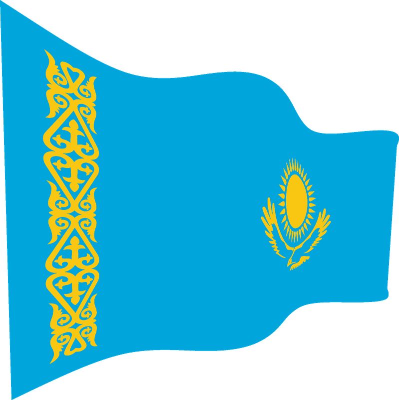 Kazakhstan Flag Background PNG Image