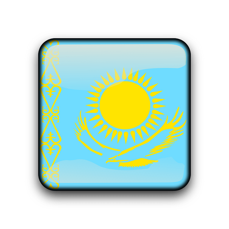 Kazakhstan Flag Transparent Background