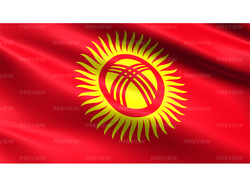 Kyrgyzstan Flag PNG Photo Image
