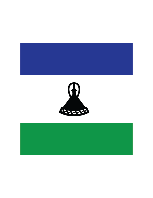 Lesotho Flag PNG Background