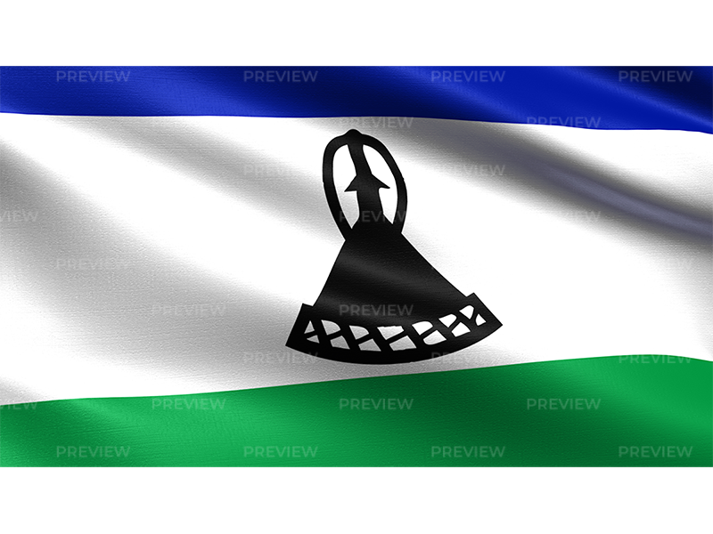 Lesotho Flag PNG Pic Background