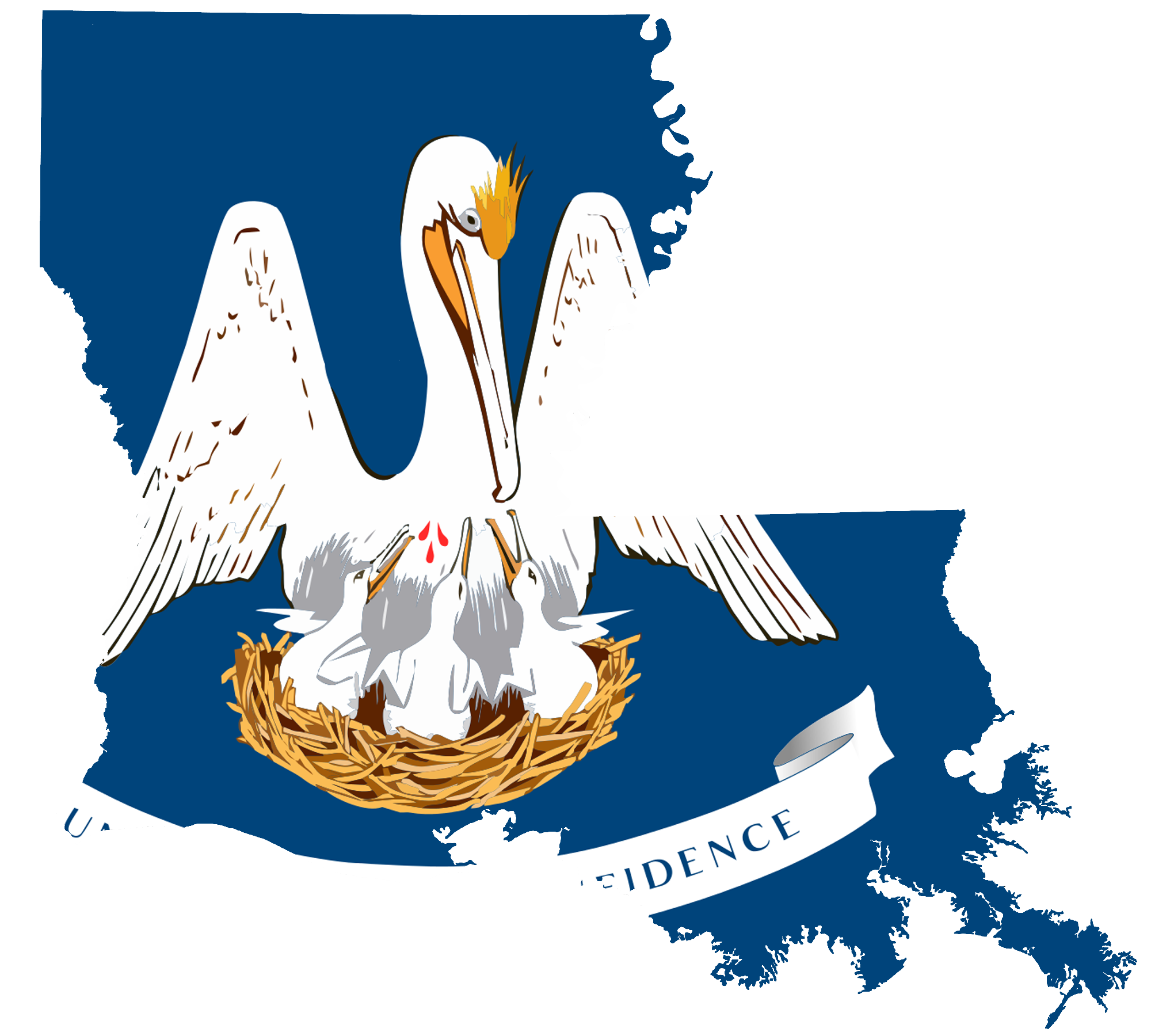 Louisiana Flag Background PNG Image