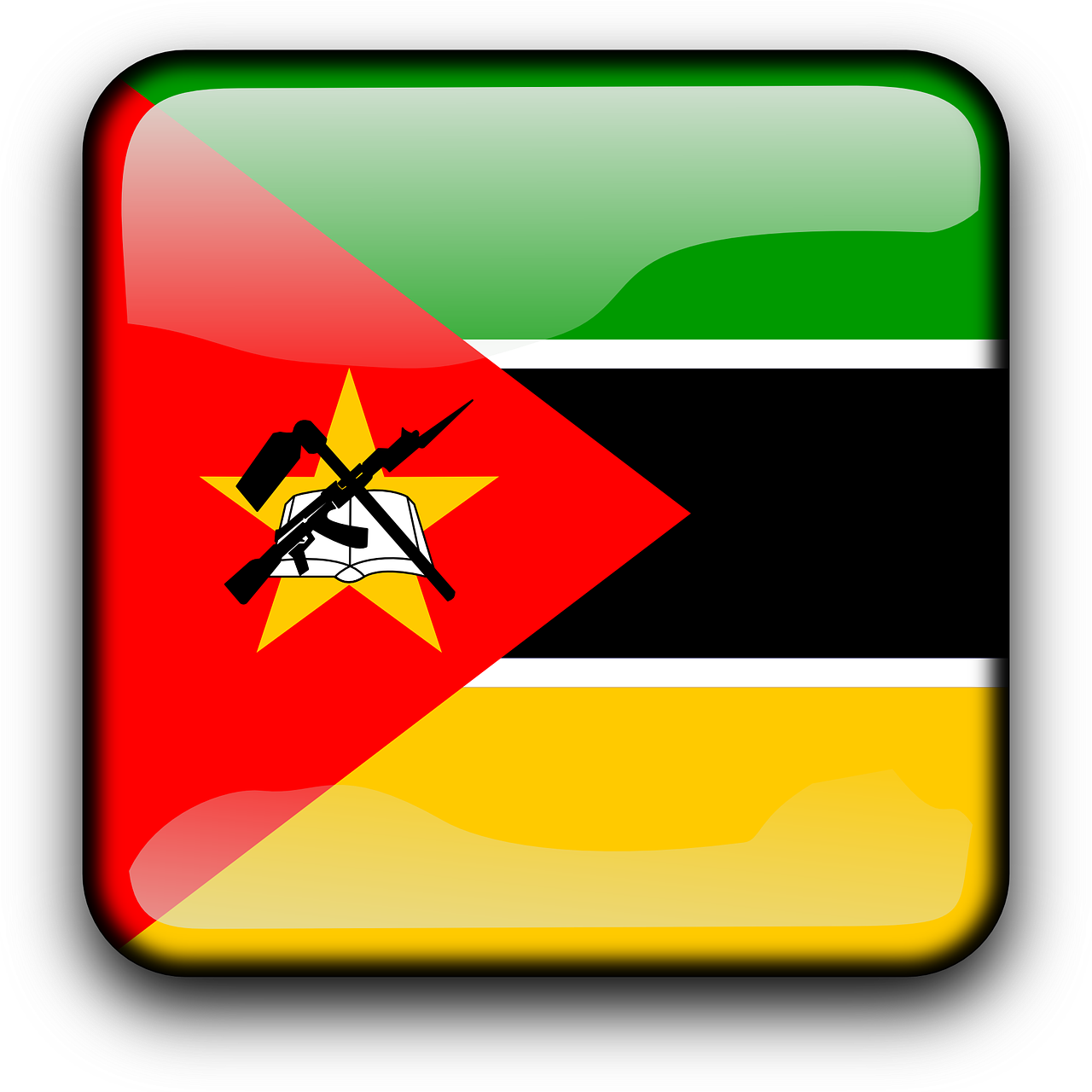 Mozambique Flag Background PNG Image
