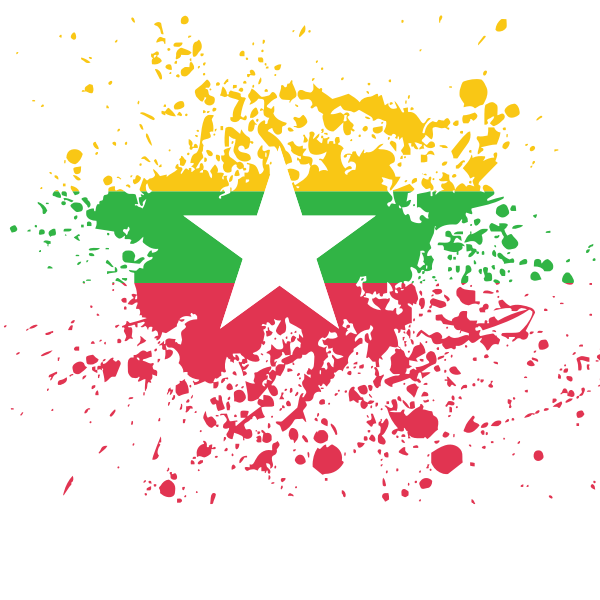 Myanmar Flag Background PNG Image