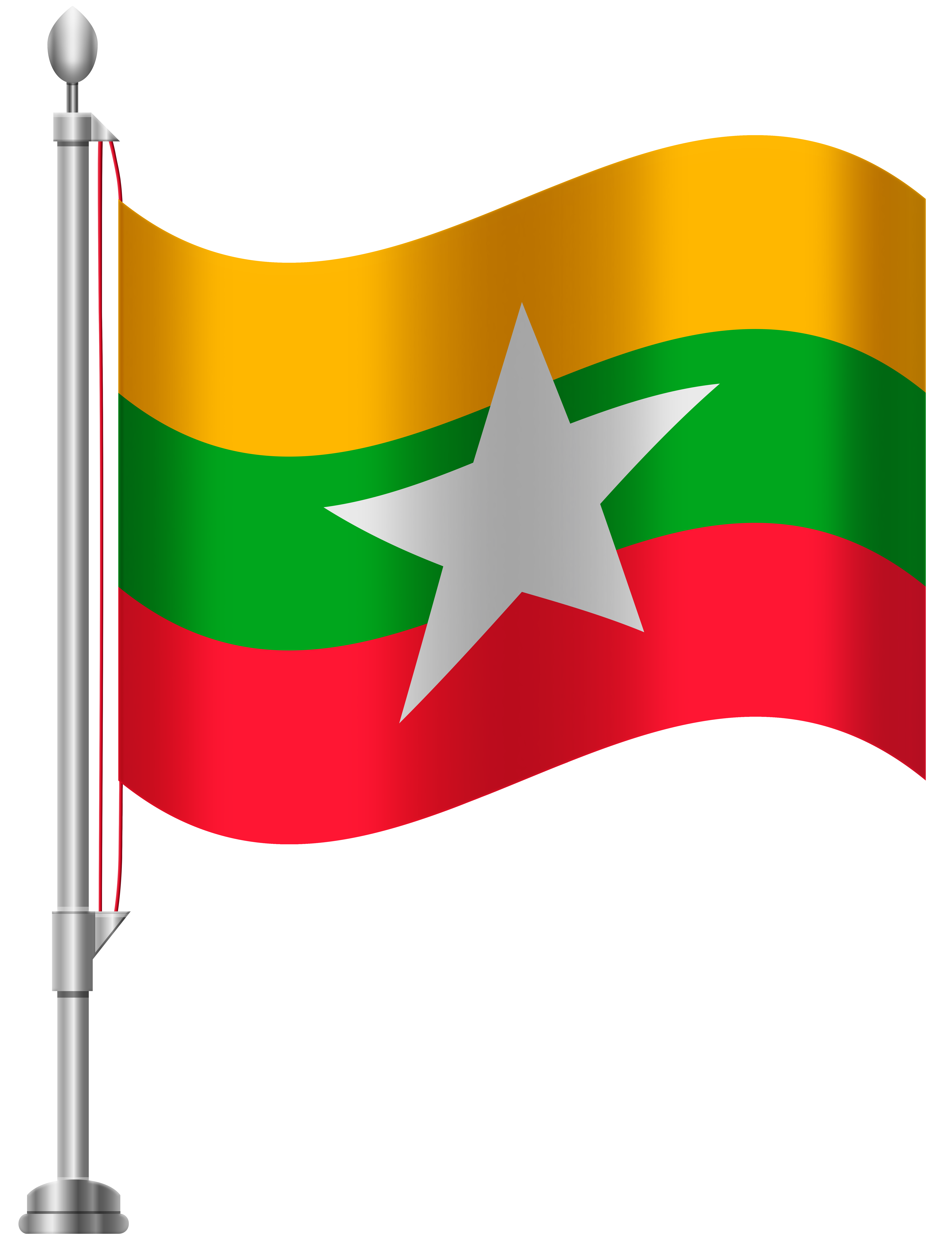 Myanmar Flag Free PNG