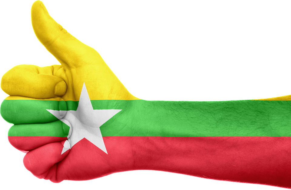 Myanmar Flag PNG Background