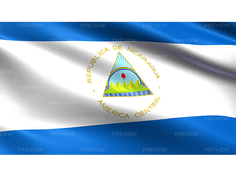 Nicaragua Flag Background PNG