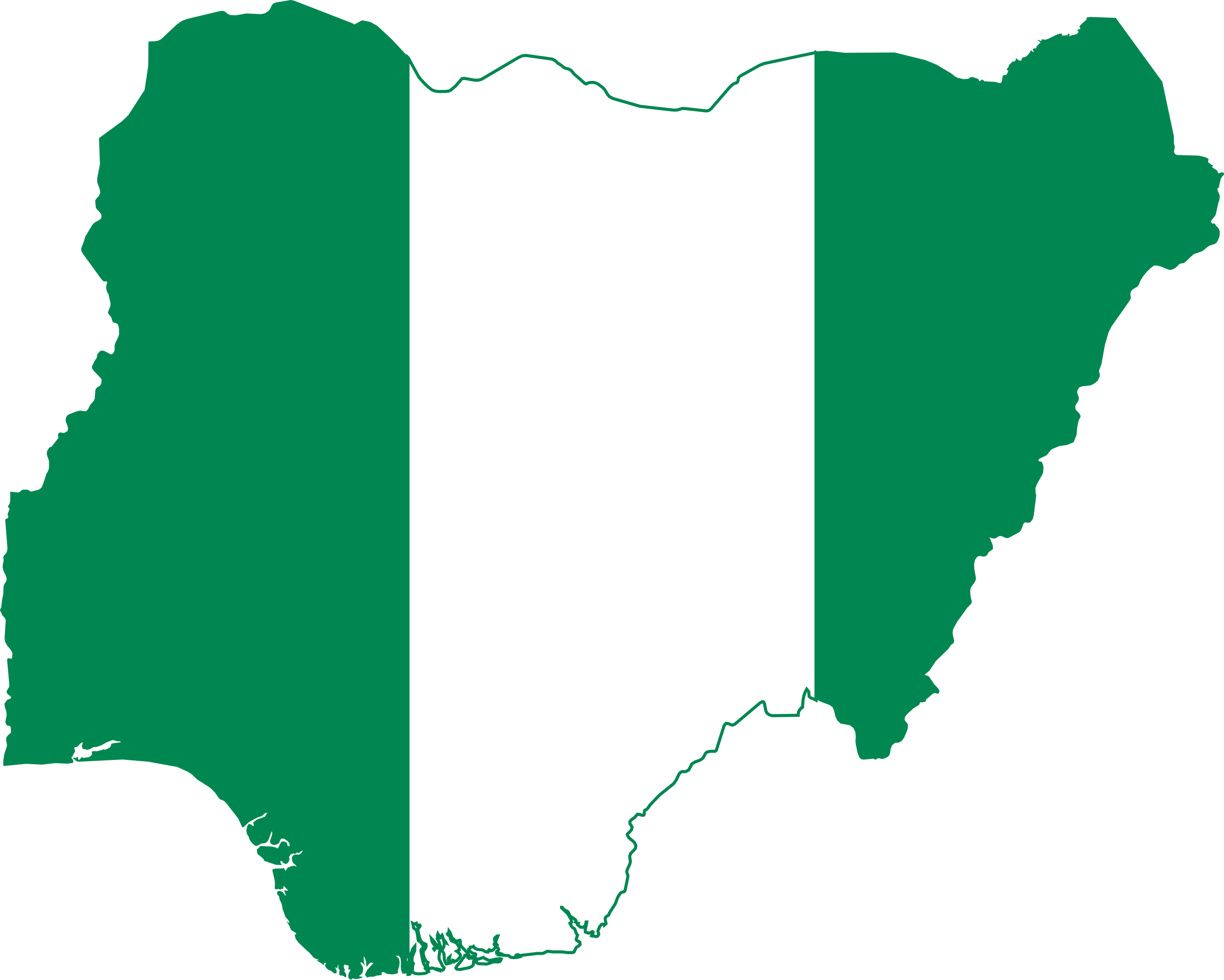 Nigeria Flag PNG Pic Background