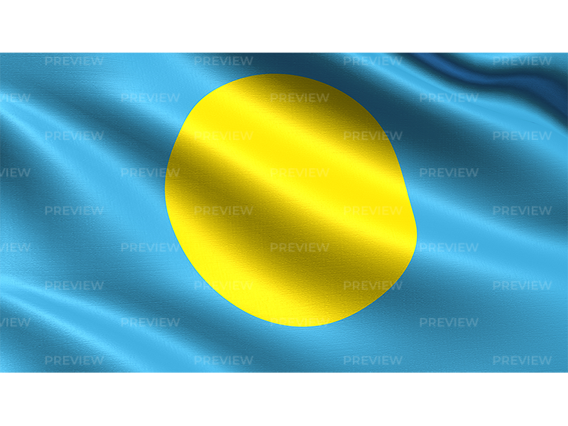 Palau Flag Free PNG
