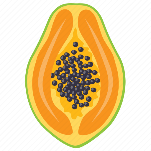 Raw Papaya Background PNG Image