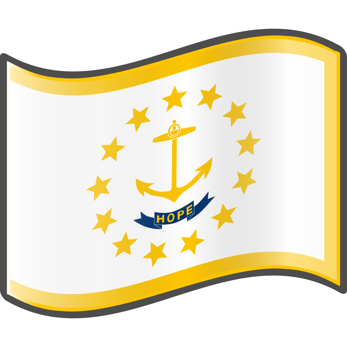Rhode Island Flag PNG Clipart Background