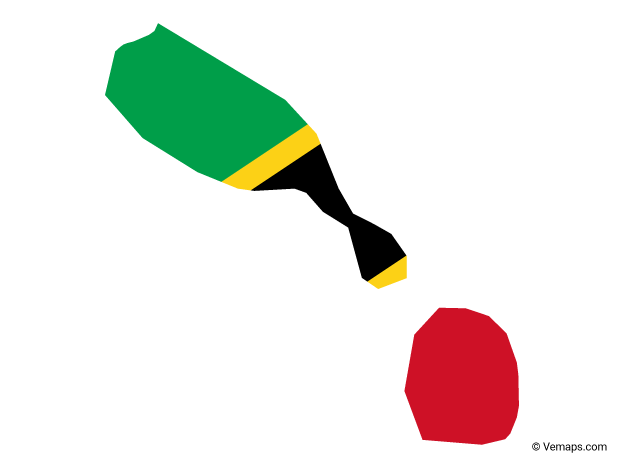 Saint Kitts And Nevis Flag Transparent PNG