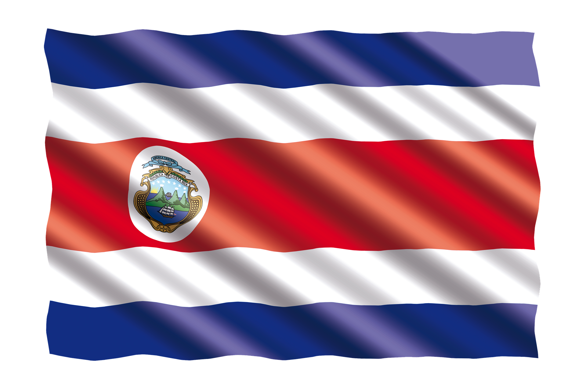 San José Costa Rica Flag Transparent PNG