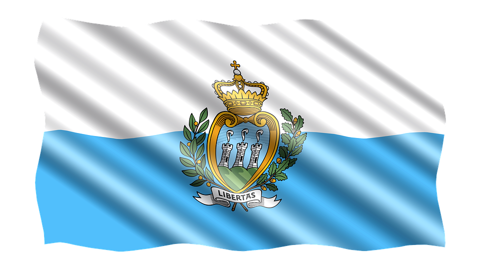 San Marino Flag Transparent Image