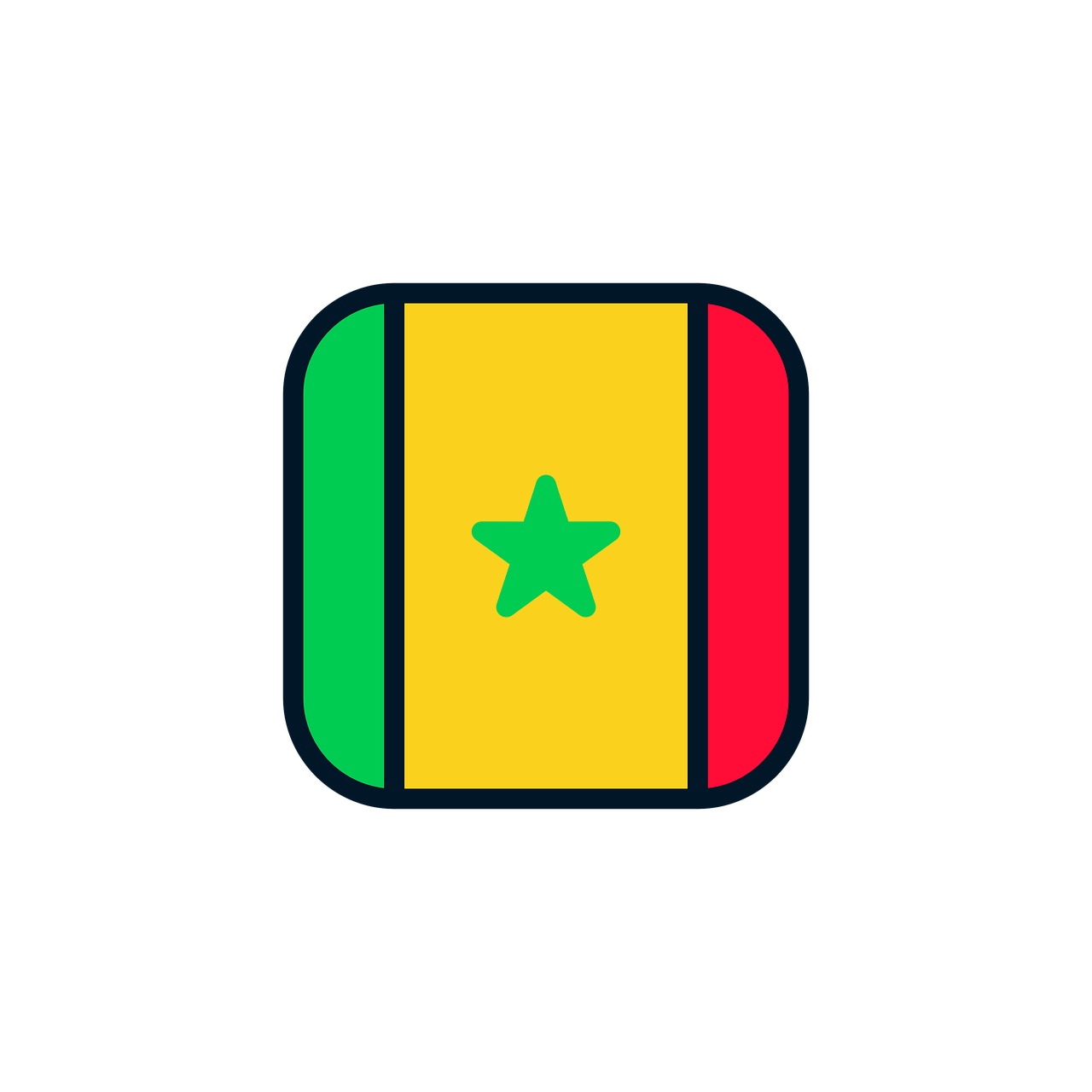 Senegal Flag PNG Pic Background