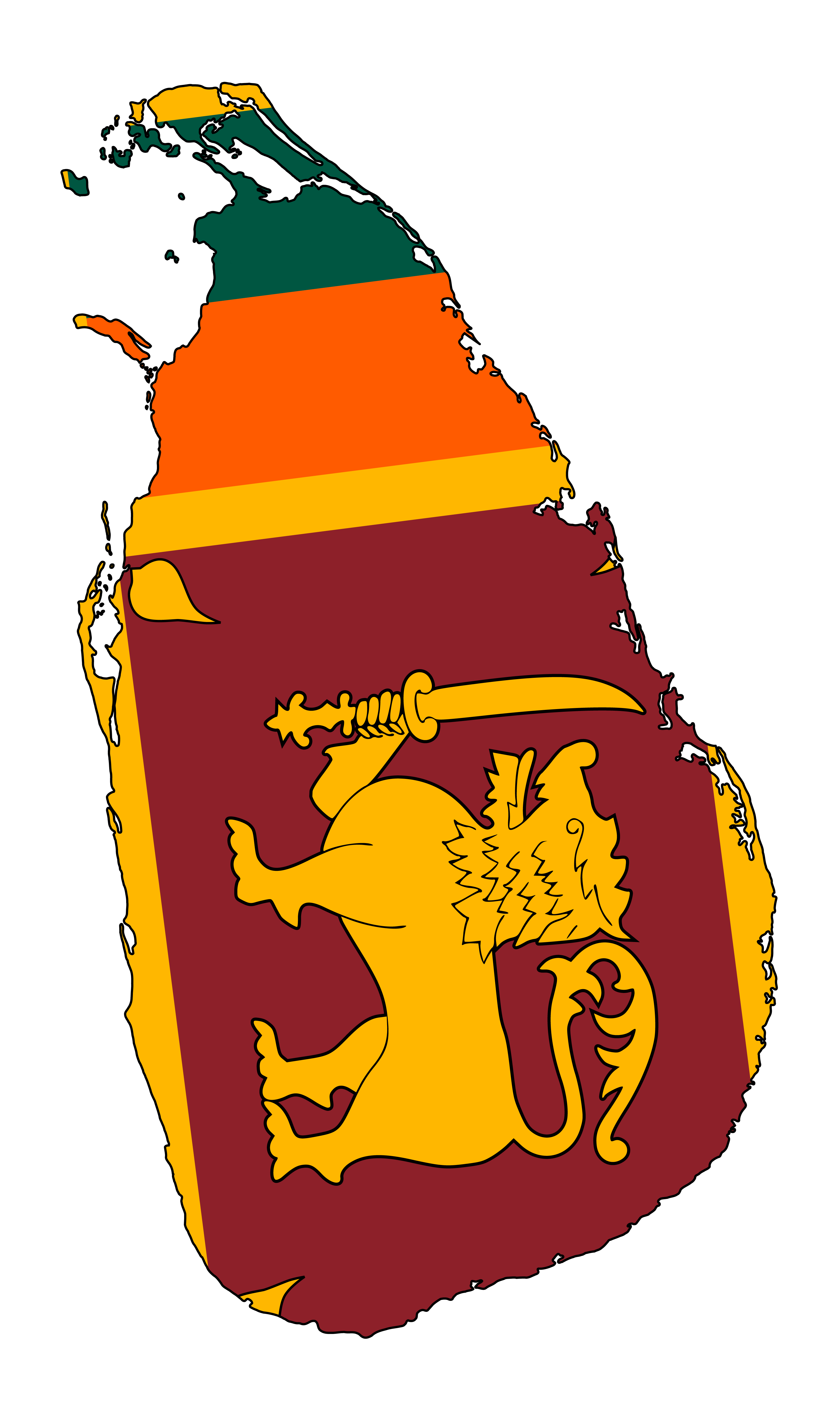 Sri Lanka Flag PNG Pic Background