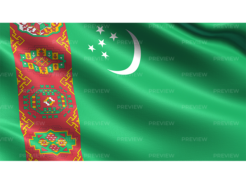 Turkmenistan Flag Download Free PNG