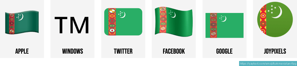 Turkmenistan Flag Transparent PNG