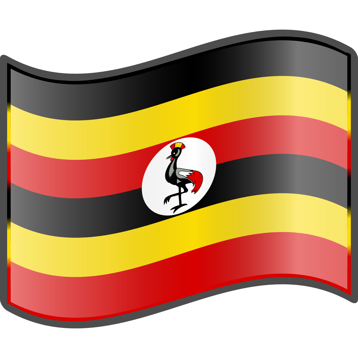 Uganda Flag PNG HD Quality
