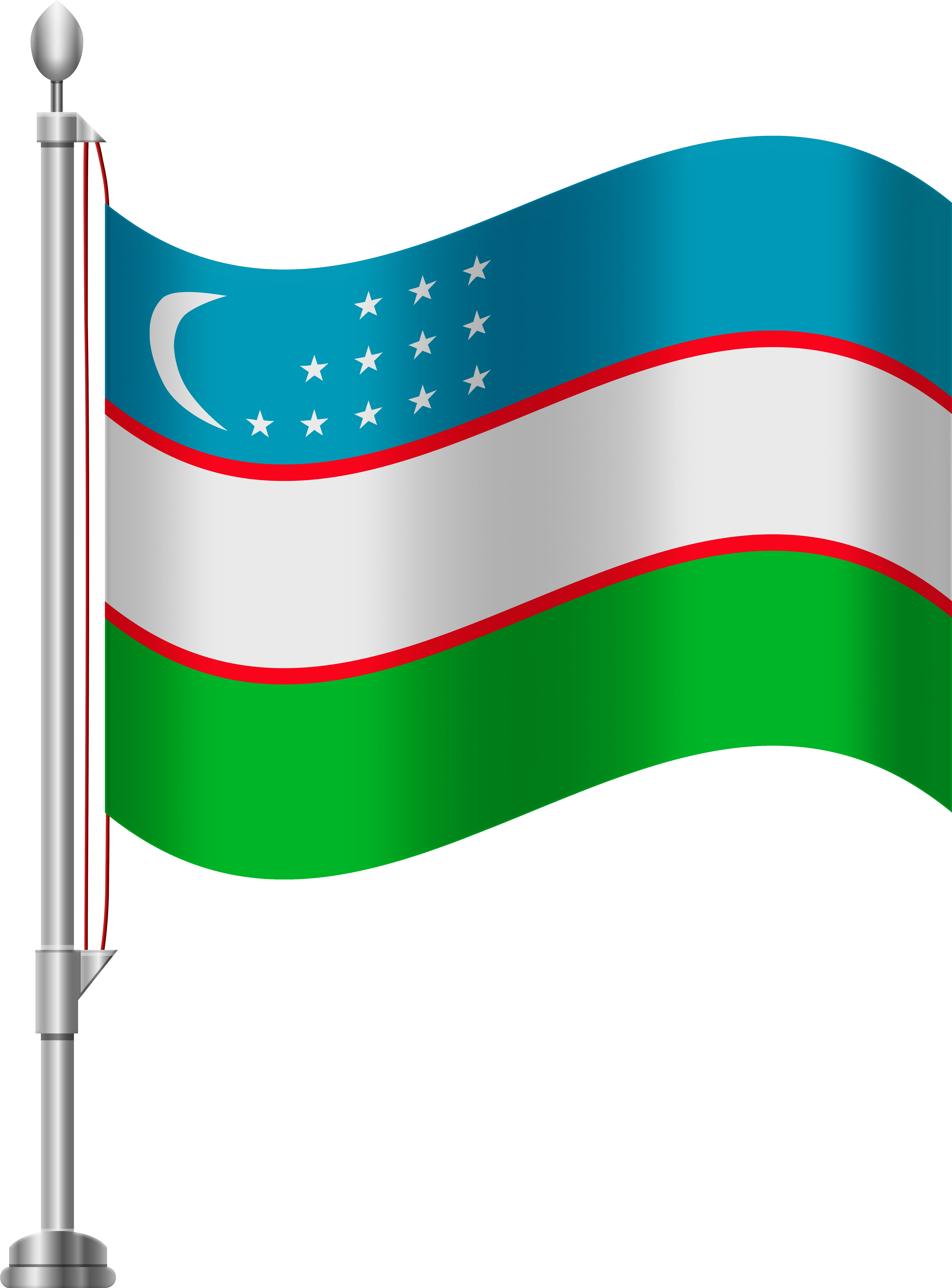 Uzbekistan Flag Background PNG Image