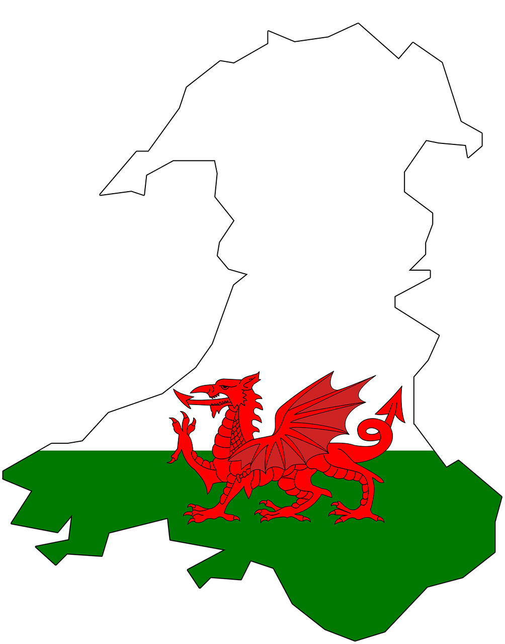 Wales Flag Background PNG
