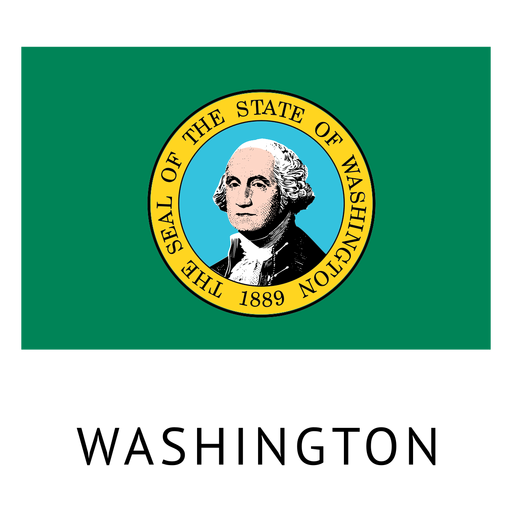 Washington State Flag Background PNG Image