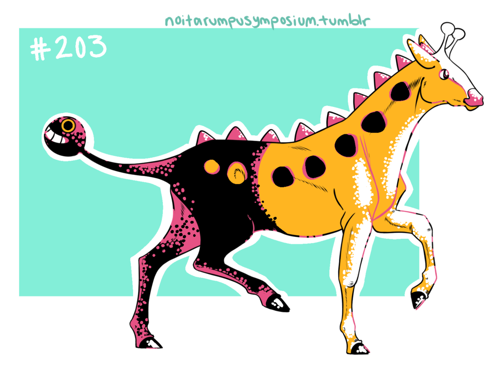 Girafarig pokemon transparente libre PNG