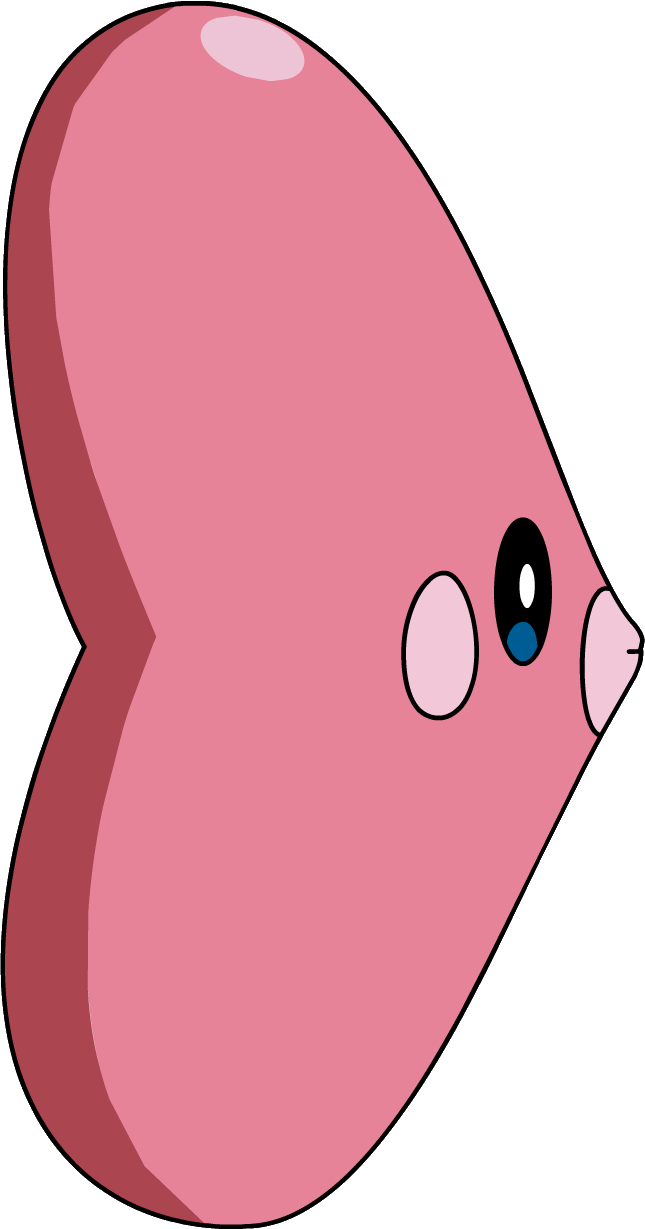 Luvdisc Pokemon PNG Clipart Background