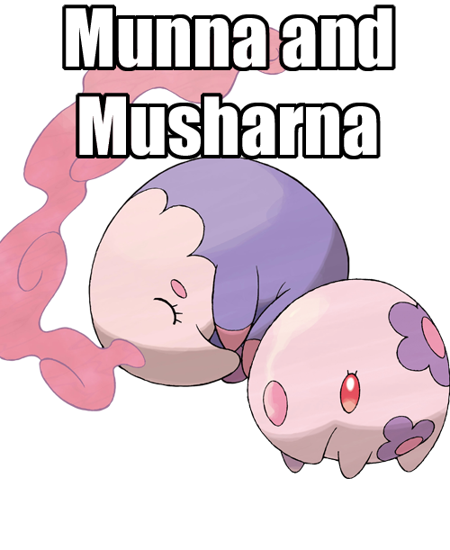 Musharna Pokemon Background PNG Image