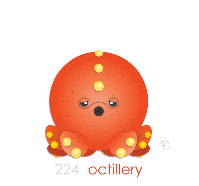 Octillery Pokemon Background PNG Image