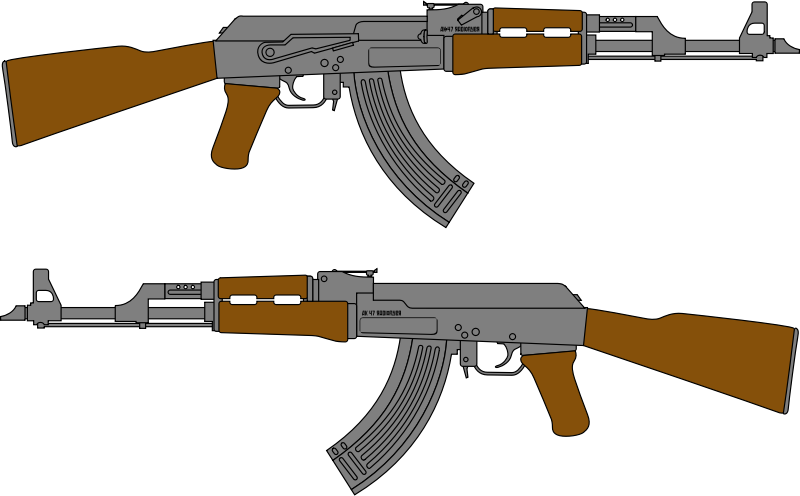 AK 47 No Background Clip Art