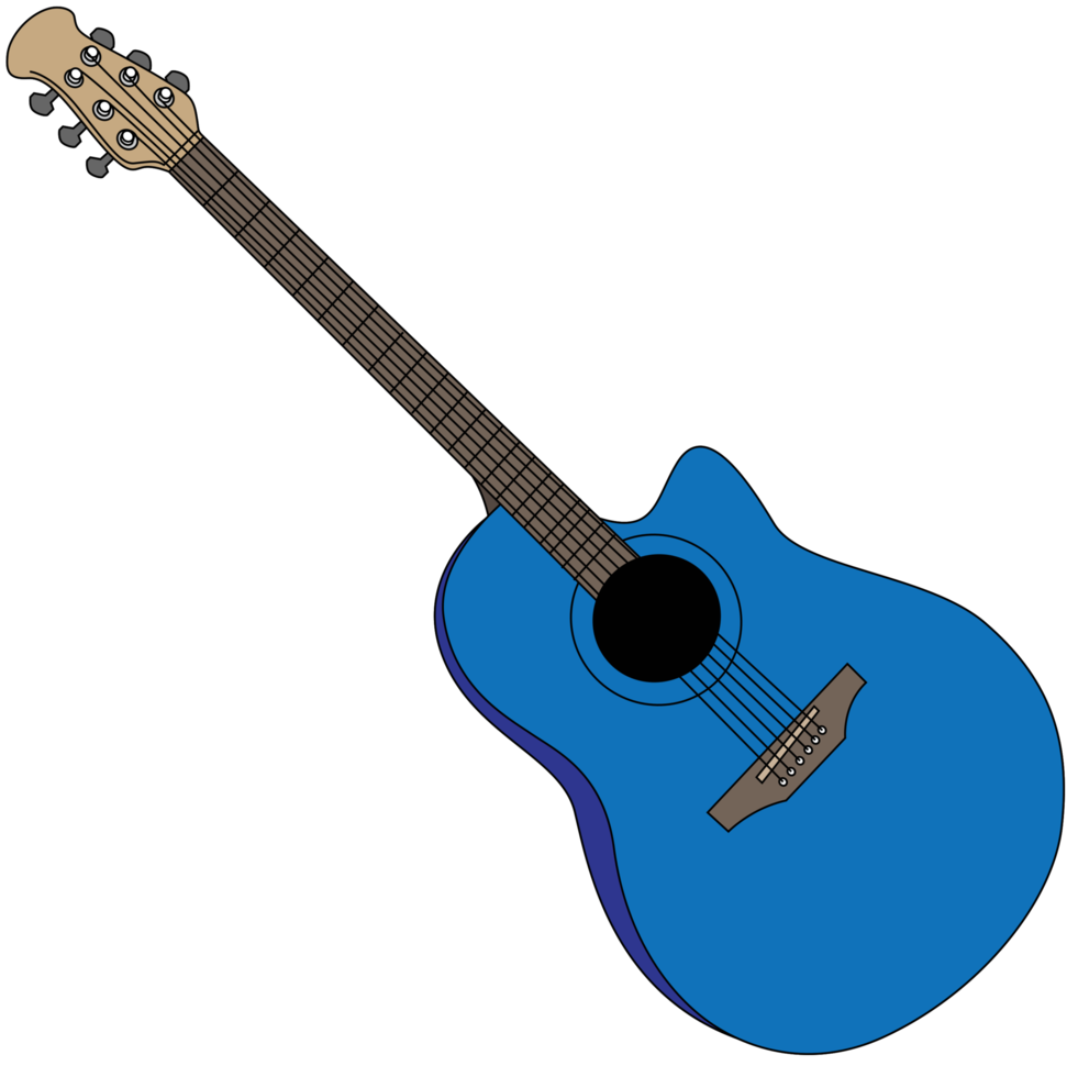 Acoustic-Electric Guitar PNG Free File Download