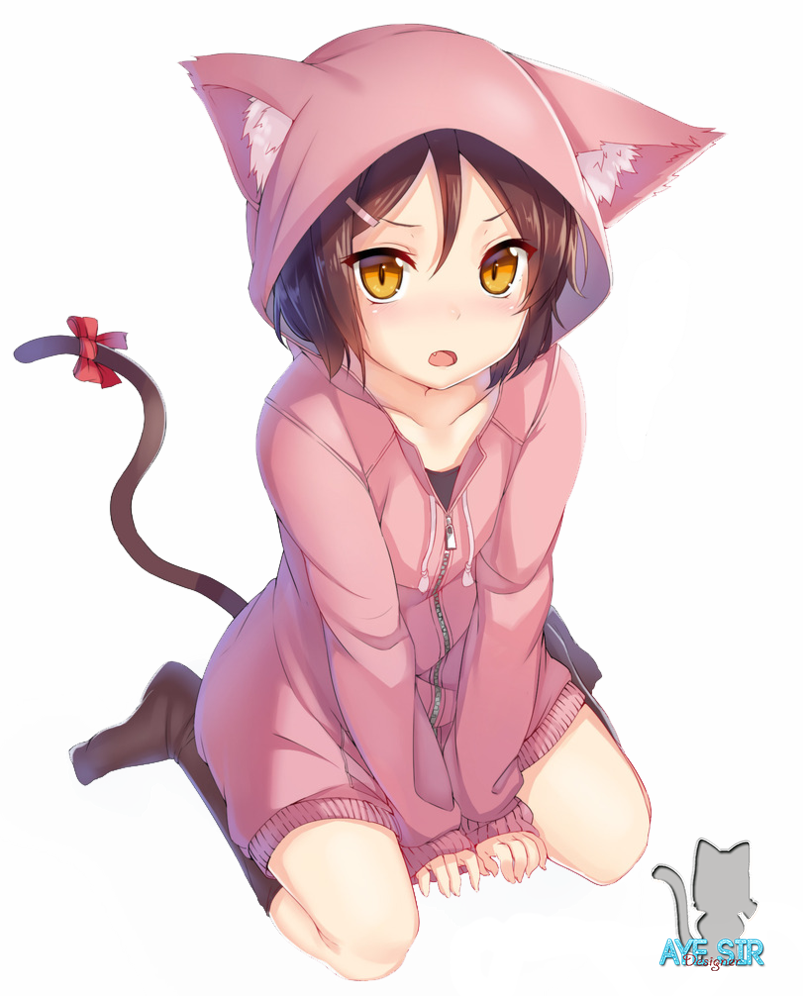 Anime Cat Girls PNG Clipart Background