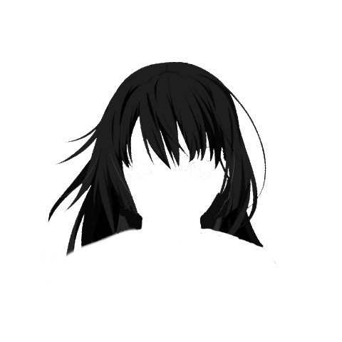 Anime Girl Black Hair Background PNG | PNG Play