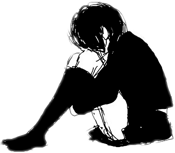 Anime Girl Sad PNG Clipart Background